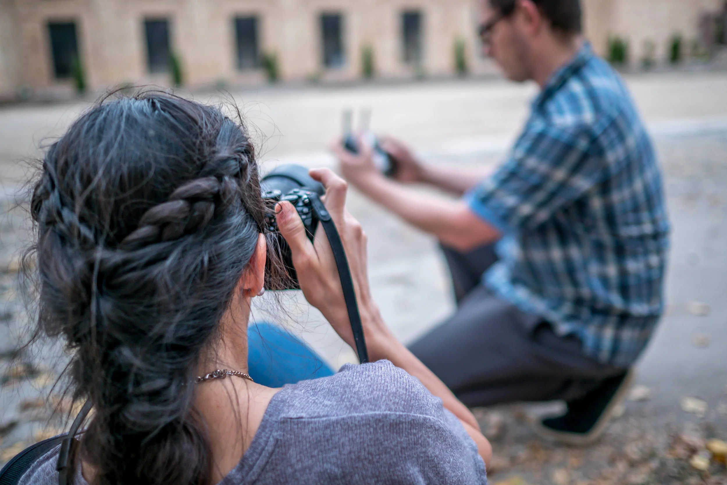 Behind the scenes drone launch.