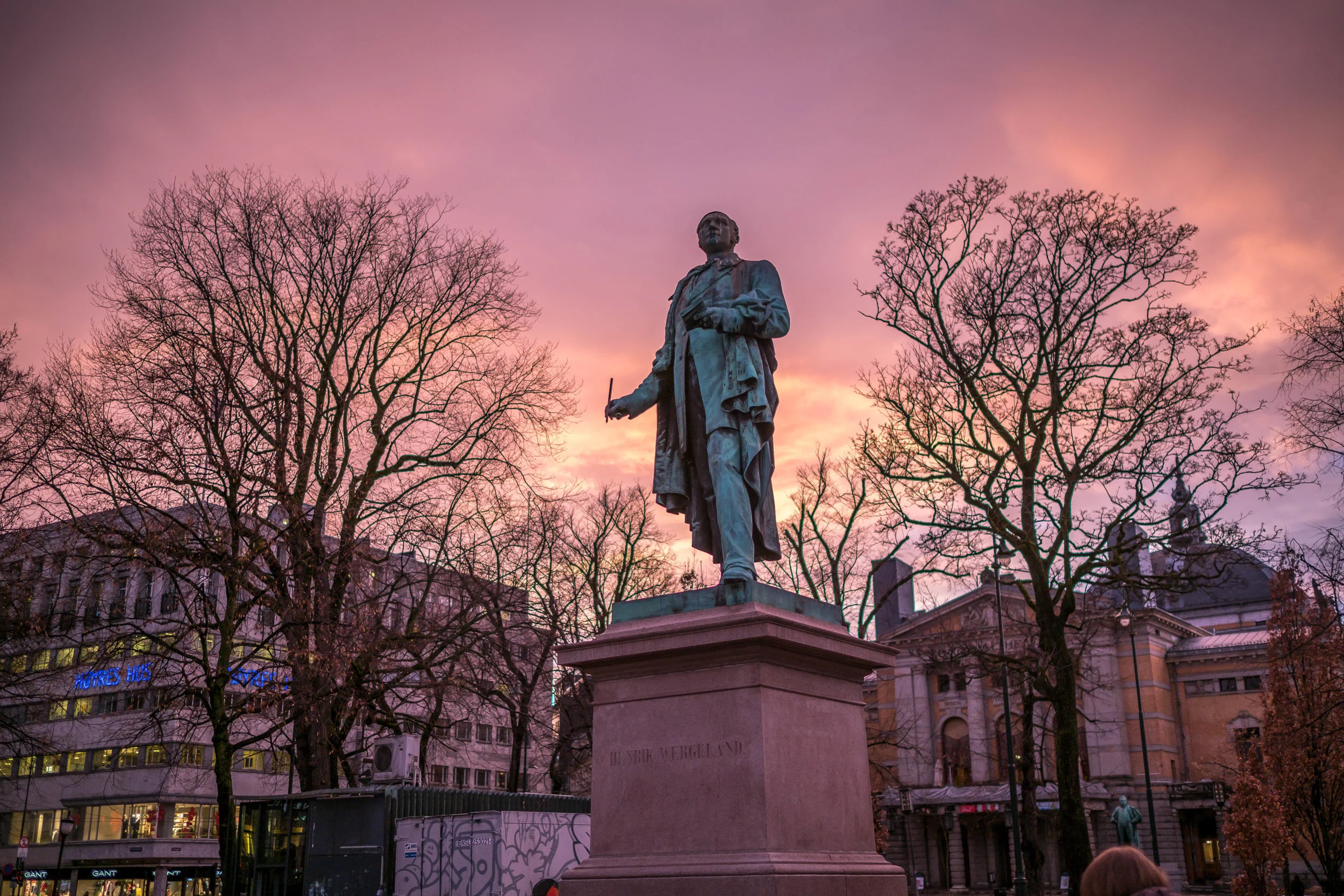 Classical European squares dot the modern city.