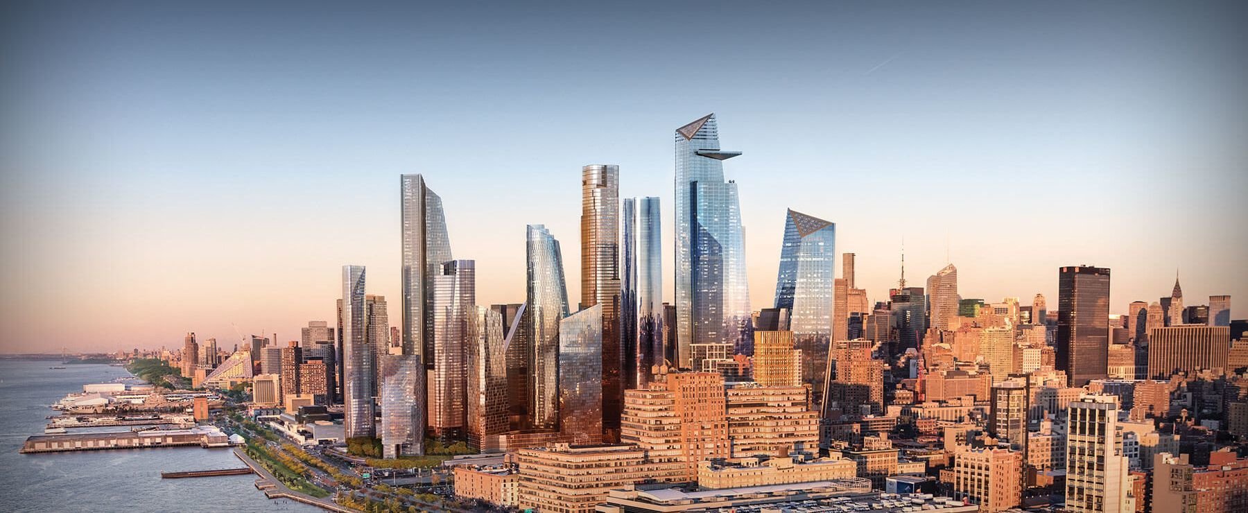 Rendering of a fully developed Hudson Yards. The blight and decay on 42nd Street was seen as a roadblock to the City’s expansion west. Credit: Hudson Yards.