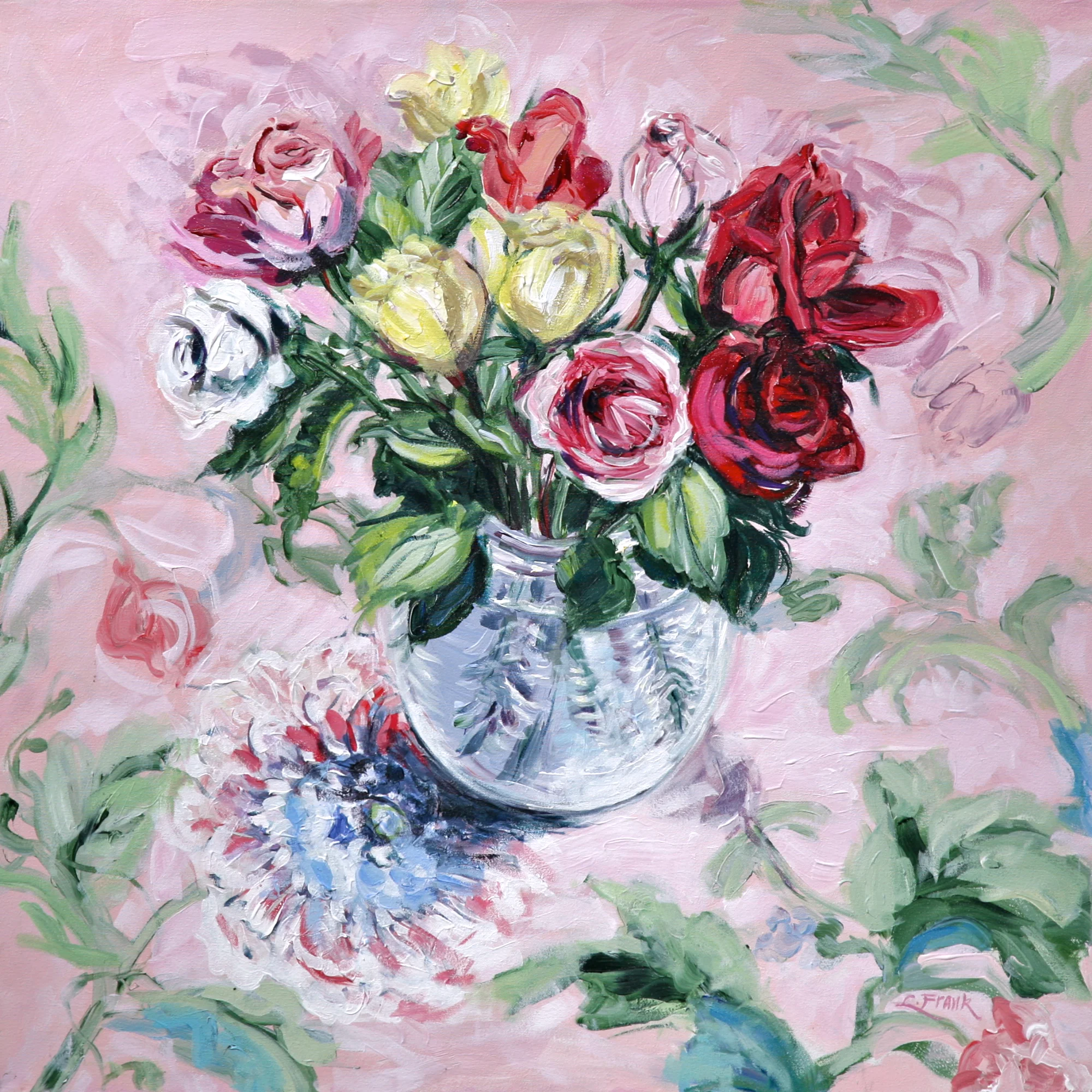 Roses on Pink