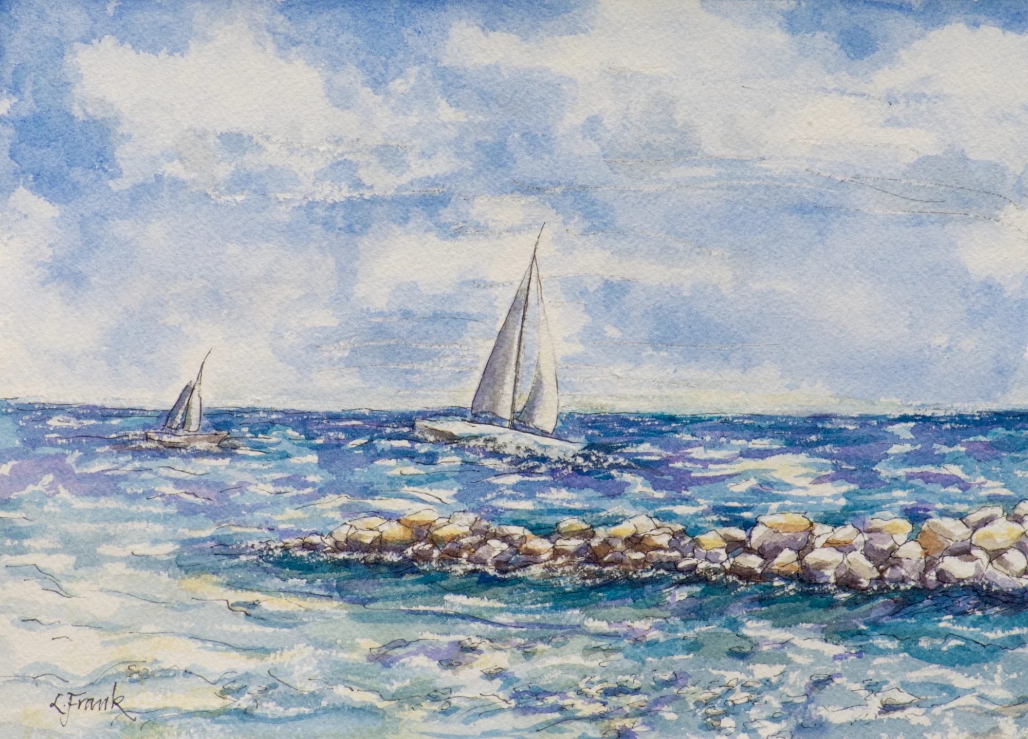 Sailboat & Jetty