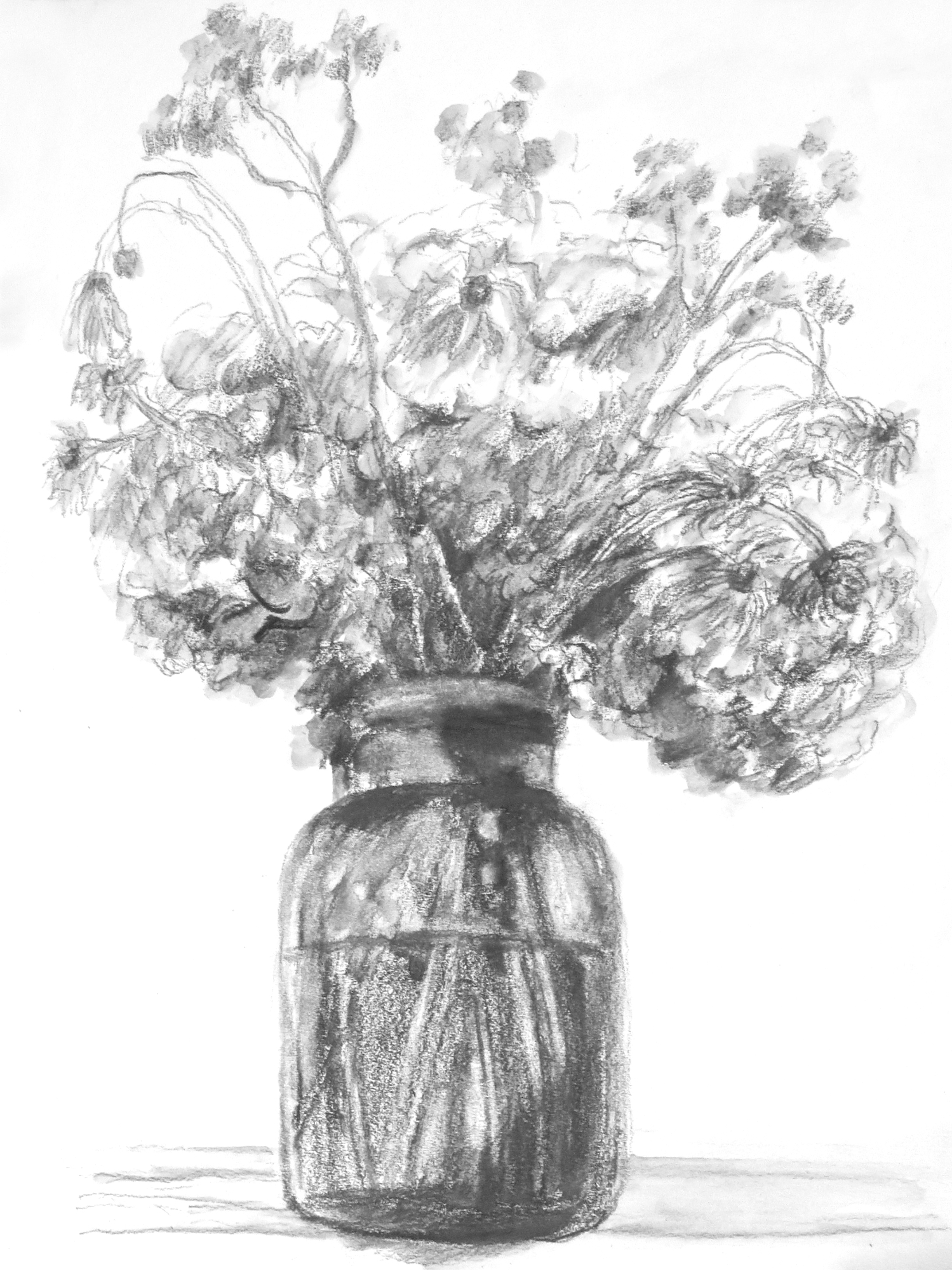 Mason Jar with Bouquet