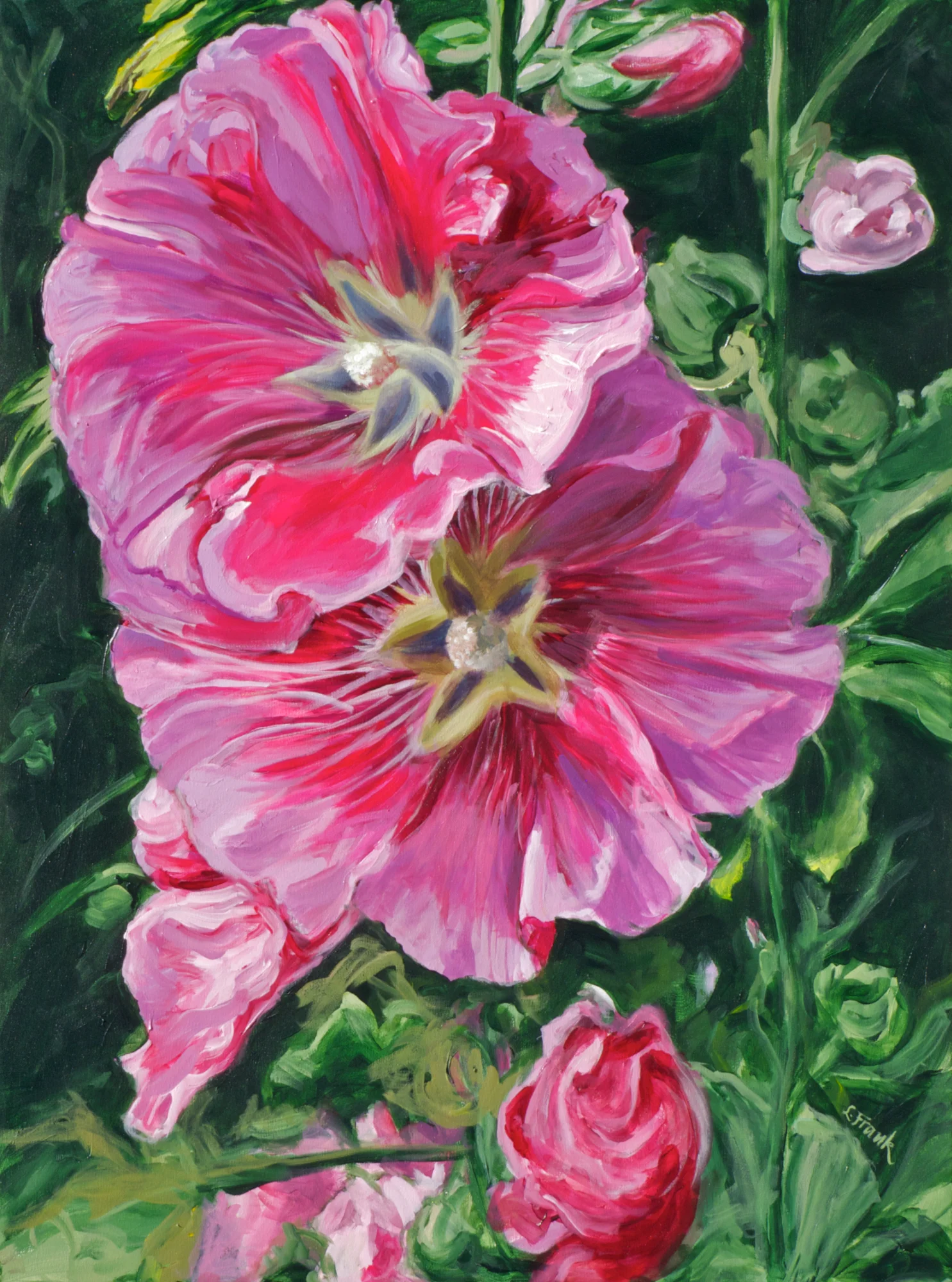 Hollyhocks, Weir Farm