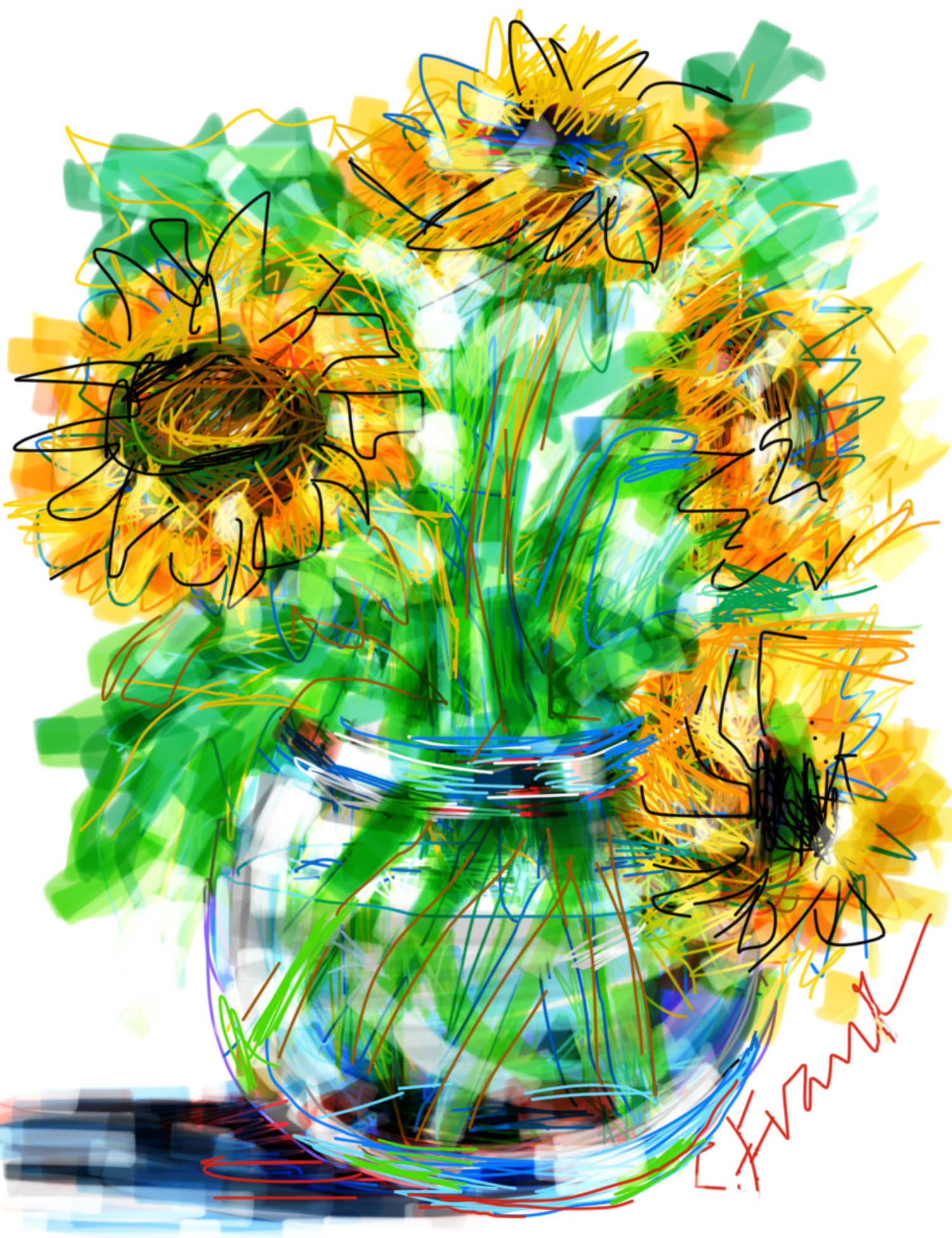 Sunflowers in Bowl