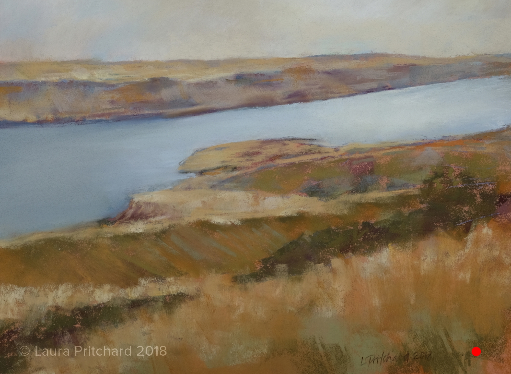 November Gorge, 10.5 x 7.5 pastel. Sold.