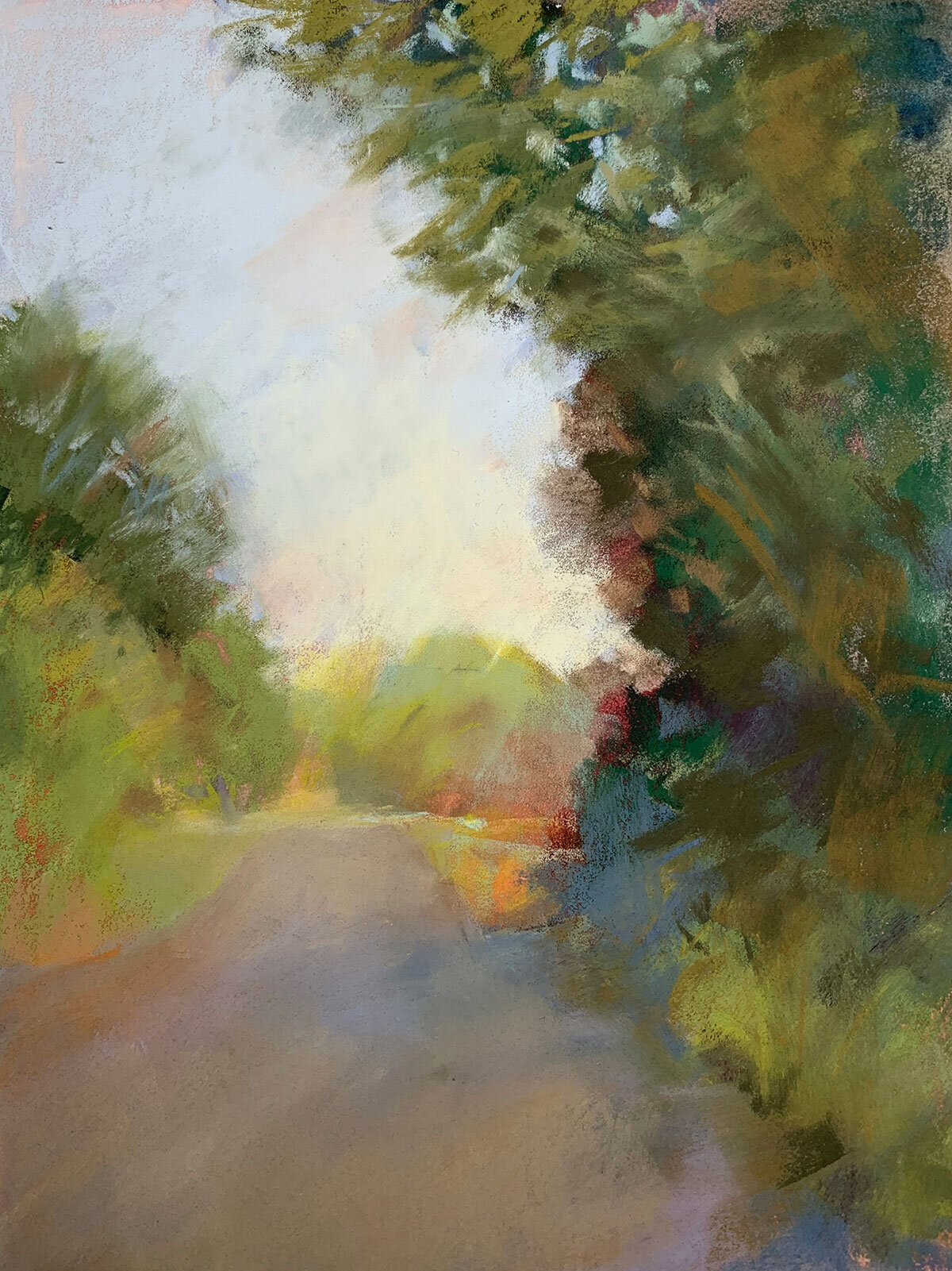 Summer Evening Light, 2020. 7x9, about 12x14 with frame. SOLD.  