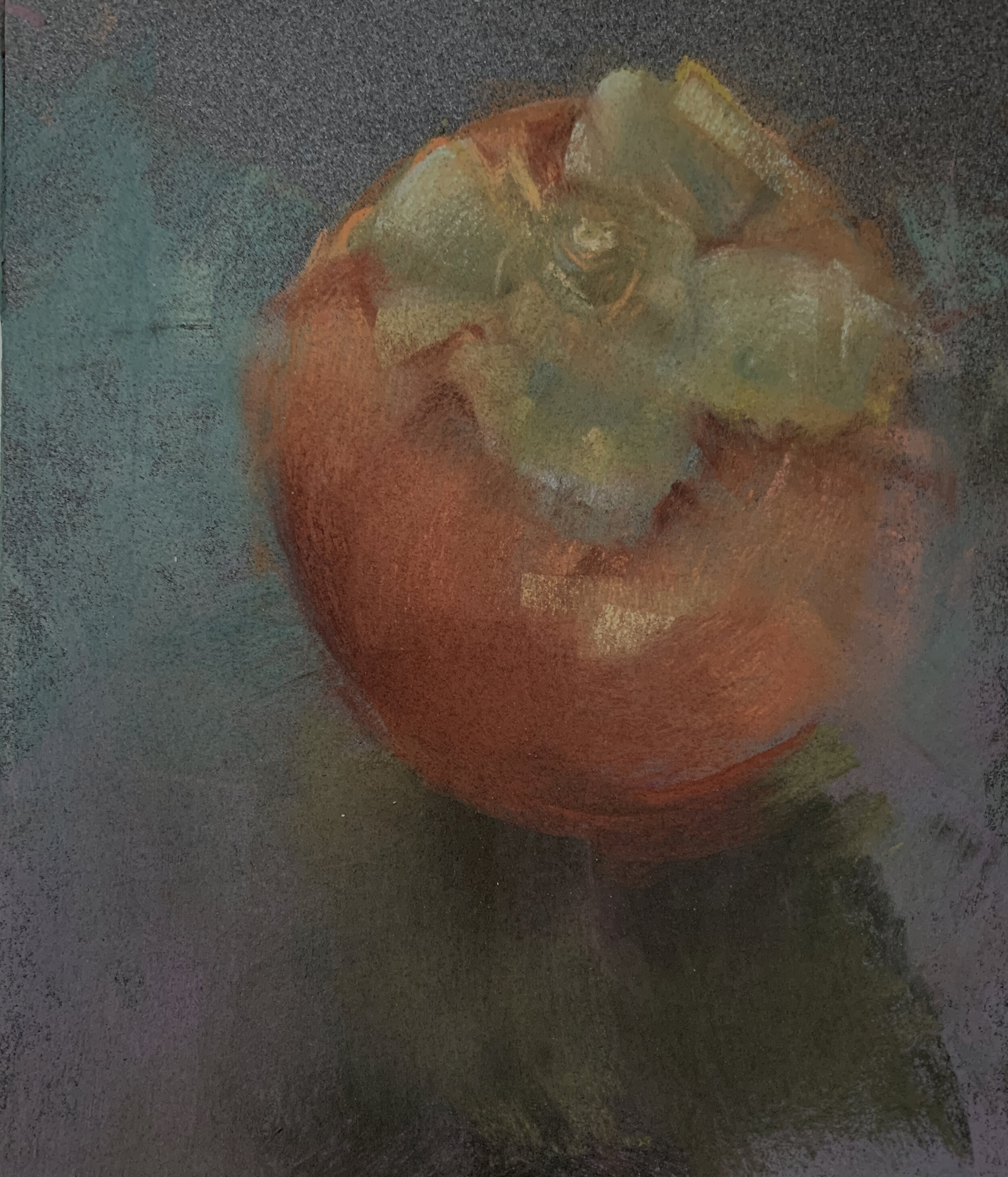 2020, Persimmon, about 4.5 x 5". SOLD.