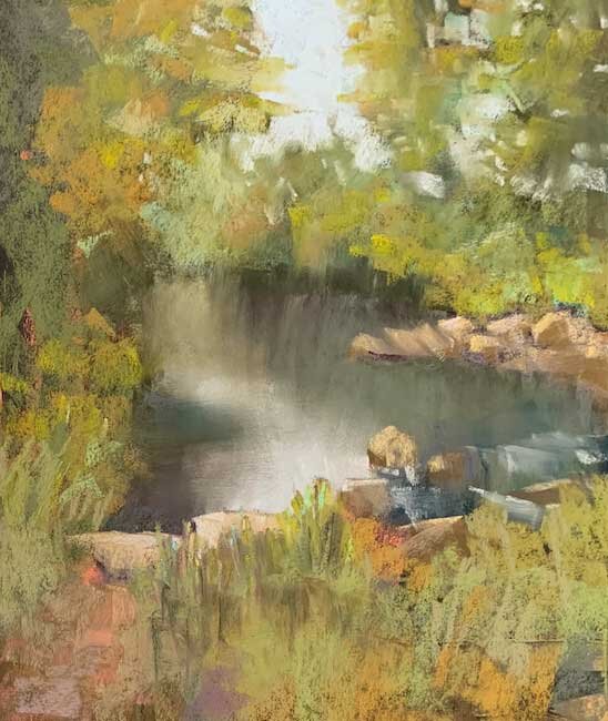 2021. Late Spring at Johnson Creek Park. 9x12. Sold.