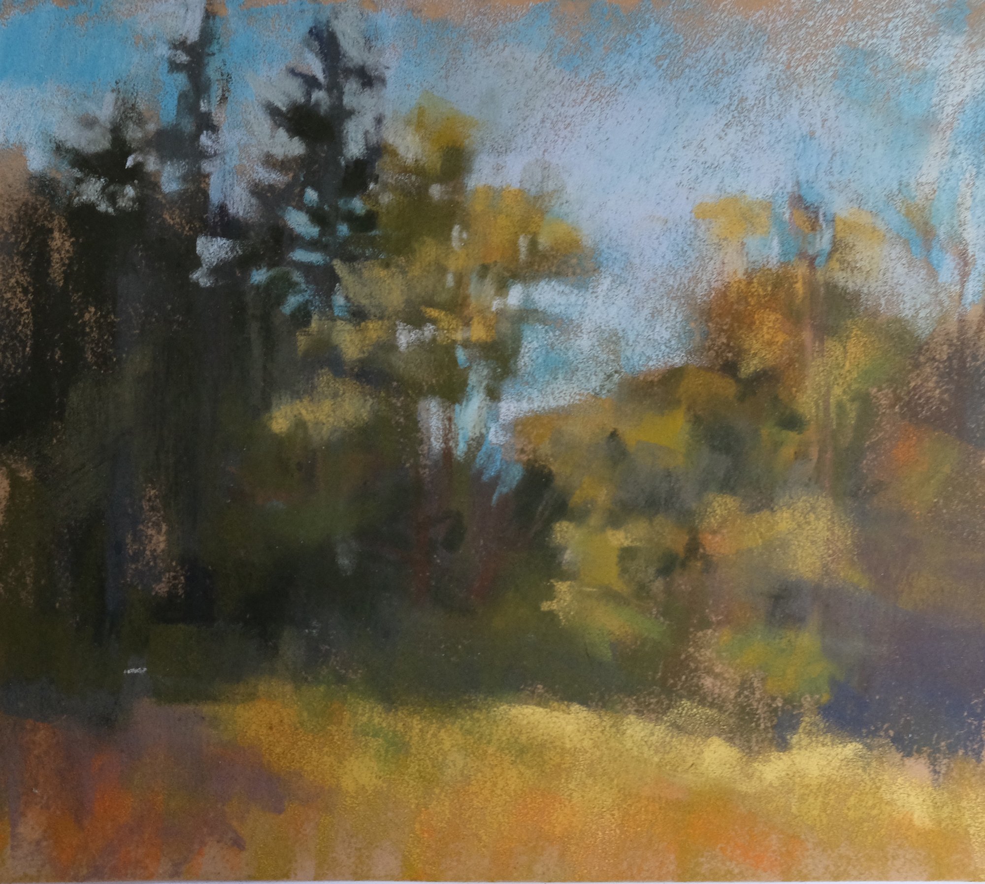 Edge of the field. 2025. About 7x6 unframed.