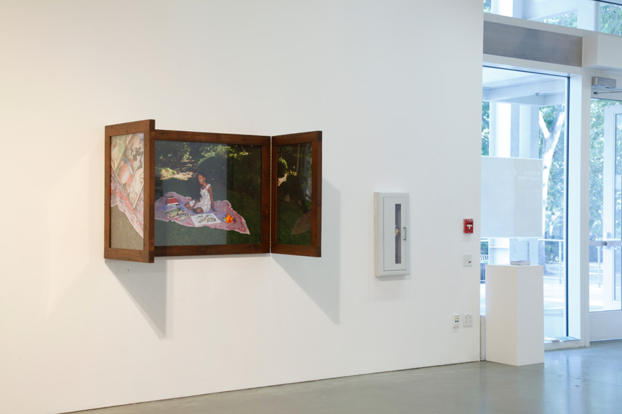 Installation view of The Spotless Mirror at UCLA New Wight Gallery