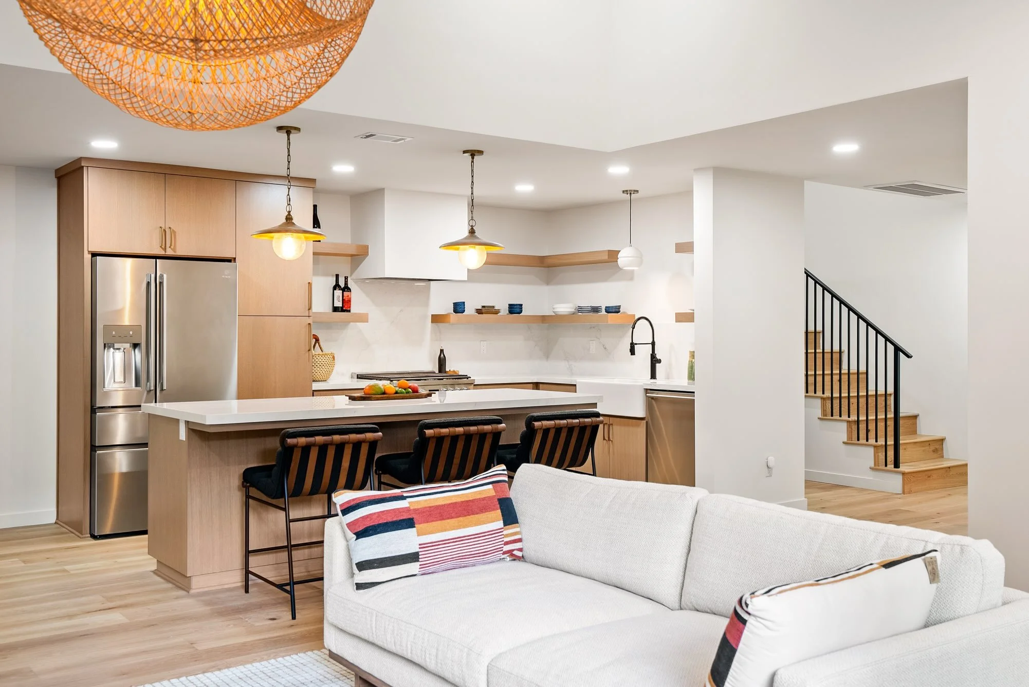 A total transformation into a bright &amp; modern entertaining space, with a much needed new connection to the outdoors beyond. 

#brockitecture #architecture #interiordesign

Build @buildslo 
Structural: PCS
Photos @trimotionmedia