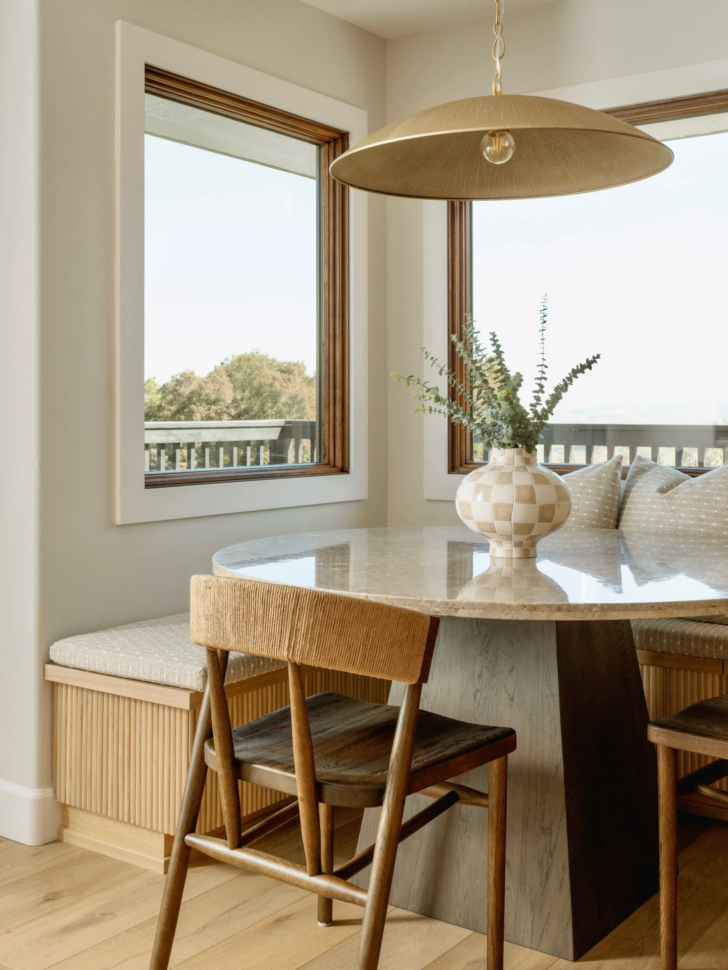 Stone, wood, woven cord, and soft upholstery. A mix of textures and materials that come together effortlessly.

#Brockitecture #CaliforniaInteriors #CustomHomeDesign #CentralCoastHomes #ResidentialDesign