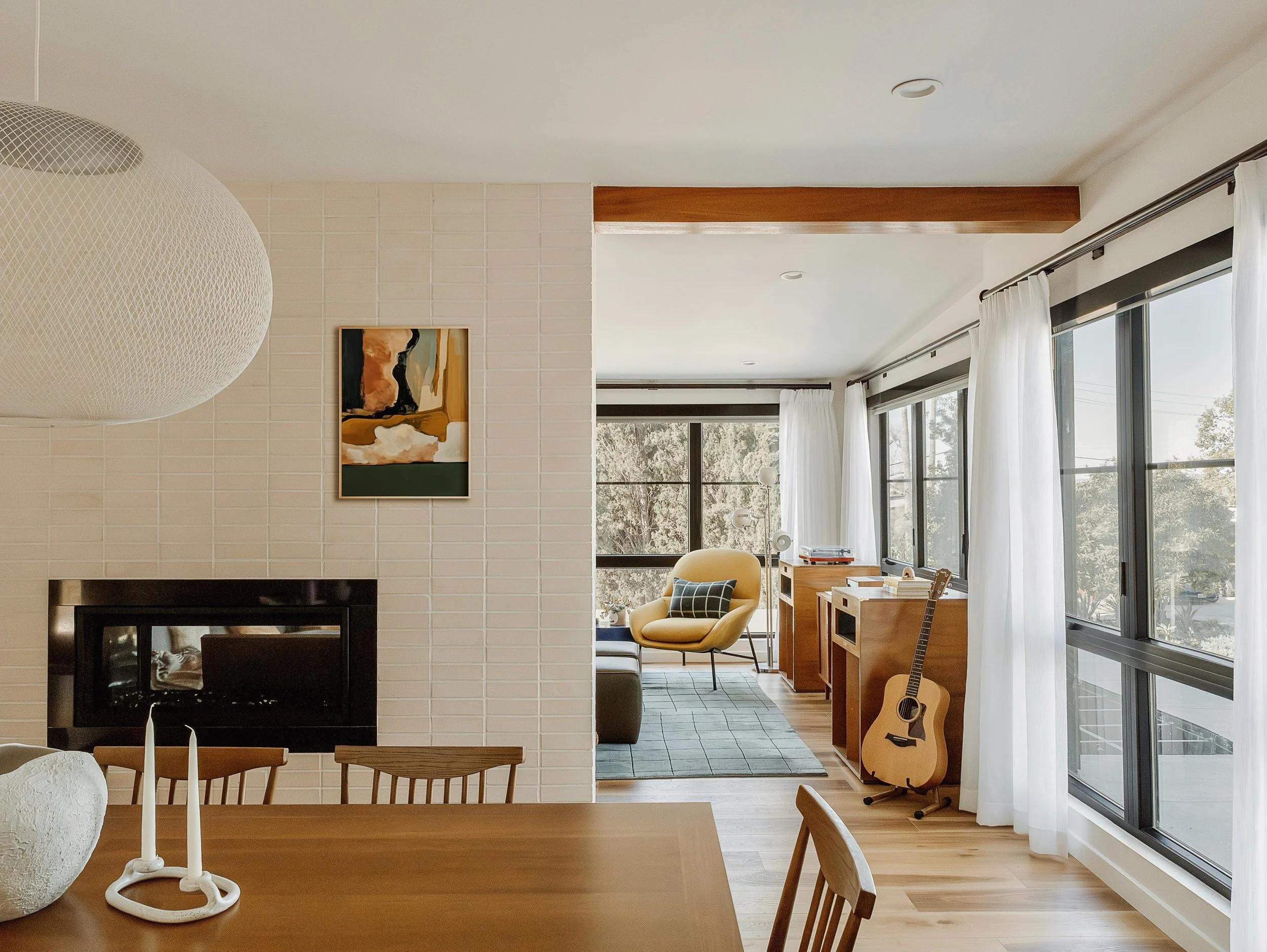 A little space for everything.

Cooking, dining, working, lounging, listening to records &mdash; this MCM remodel creates distinct zones for all the different parts of daily life, while keeping the whole home feeling connected.

Photos: @r.j.guillerm