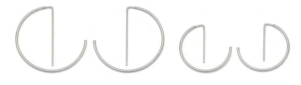 Carl Dau Hoop Earring - Slender - os-cg / os-ck