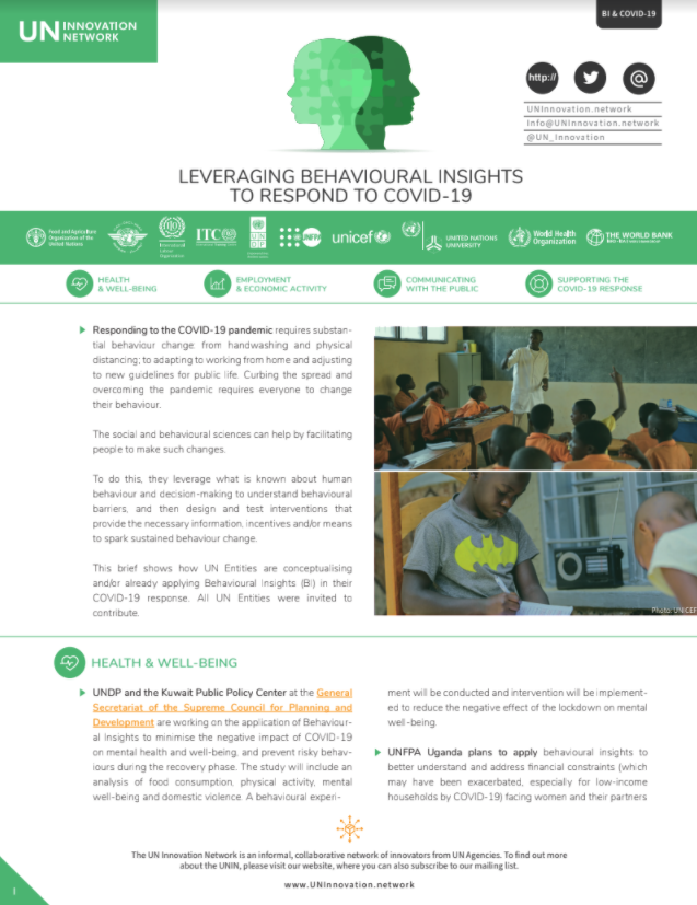 Behavioural Insights and COVID-19