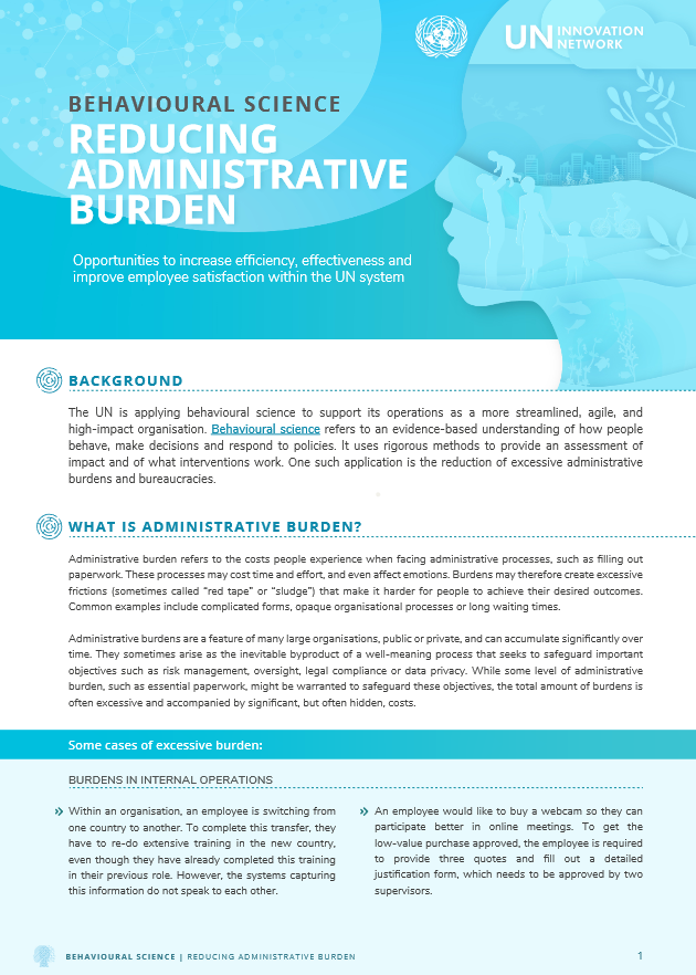 Behavioural Science to Reduce Administrative Burden