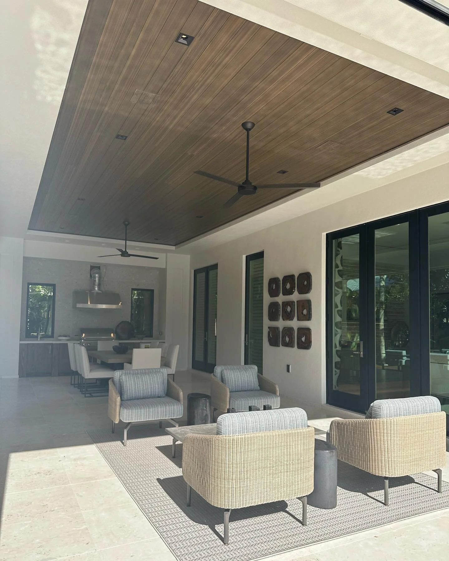 Outdoor living tongue and groove ceilings, soffit & decking at our project in port royal