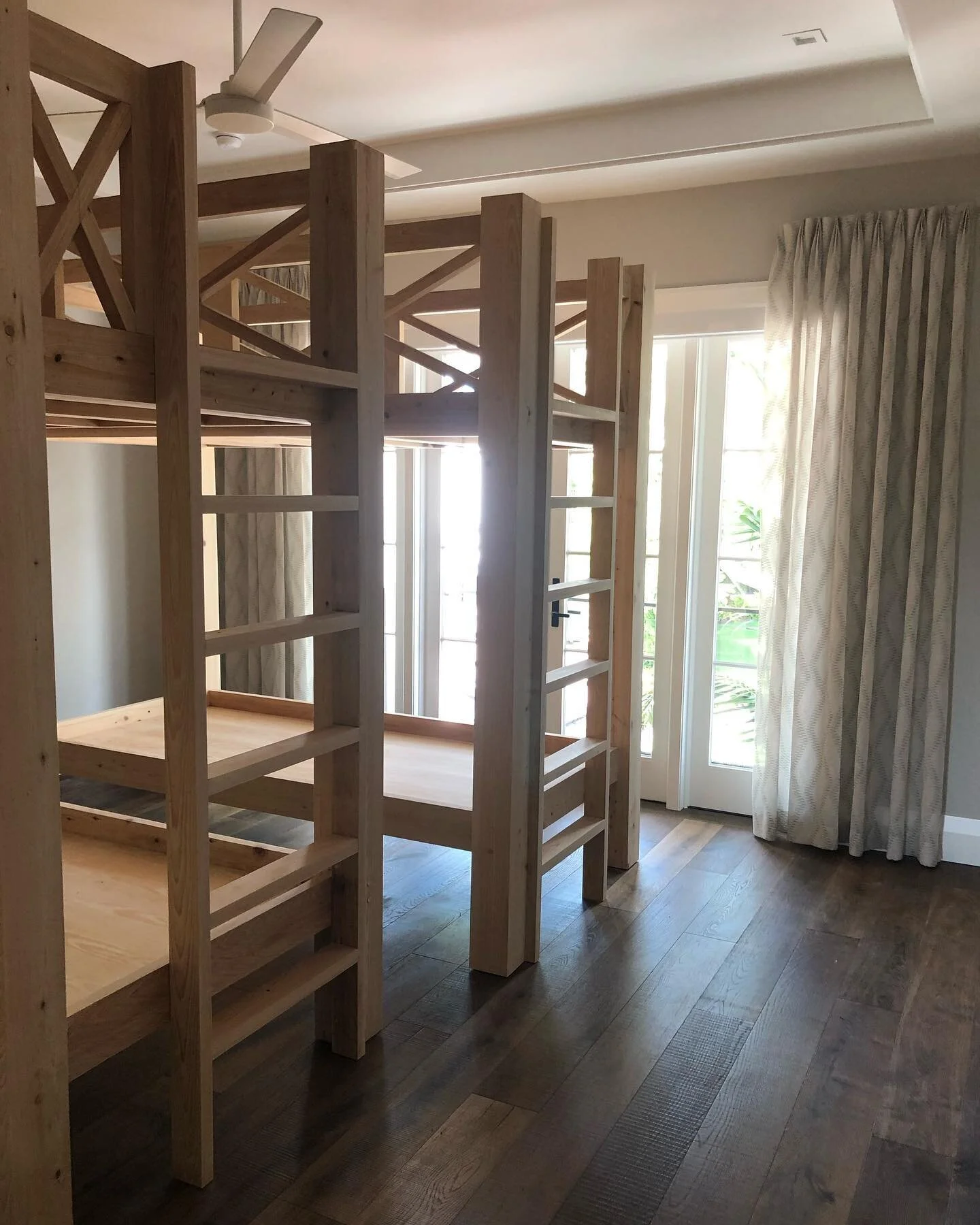 Custom cedar bunk beds, can’t wait to see the finished result