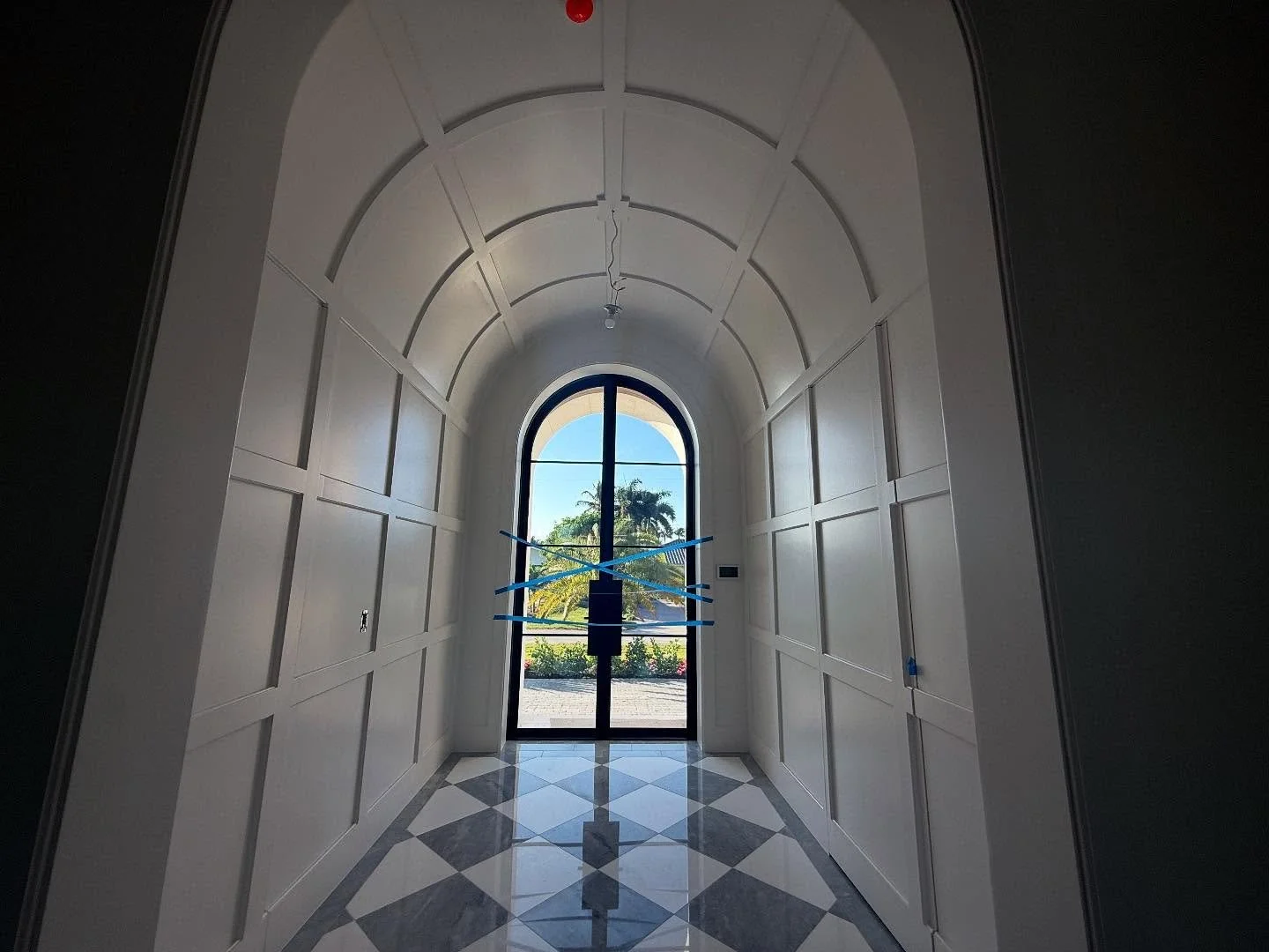 Pushing the standard of custom finish carpentry.
From geometric tongue-and-groove ceilings to refined coffer details and a fully paneled barrel entry, every line, angle, and joint is intentionally crafted.
Proud of our team and the caliber of work th