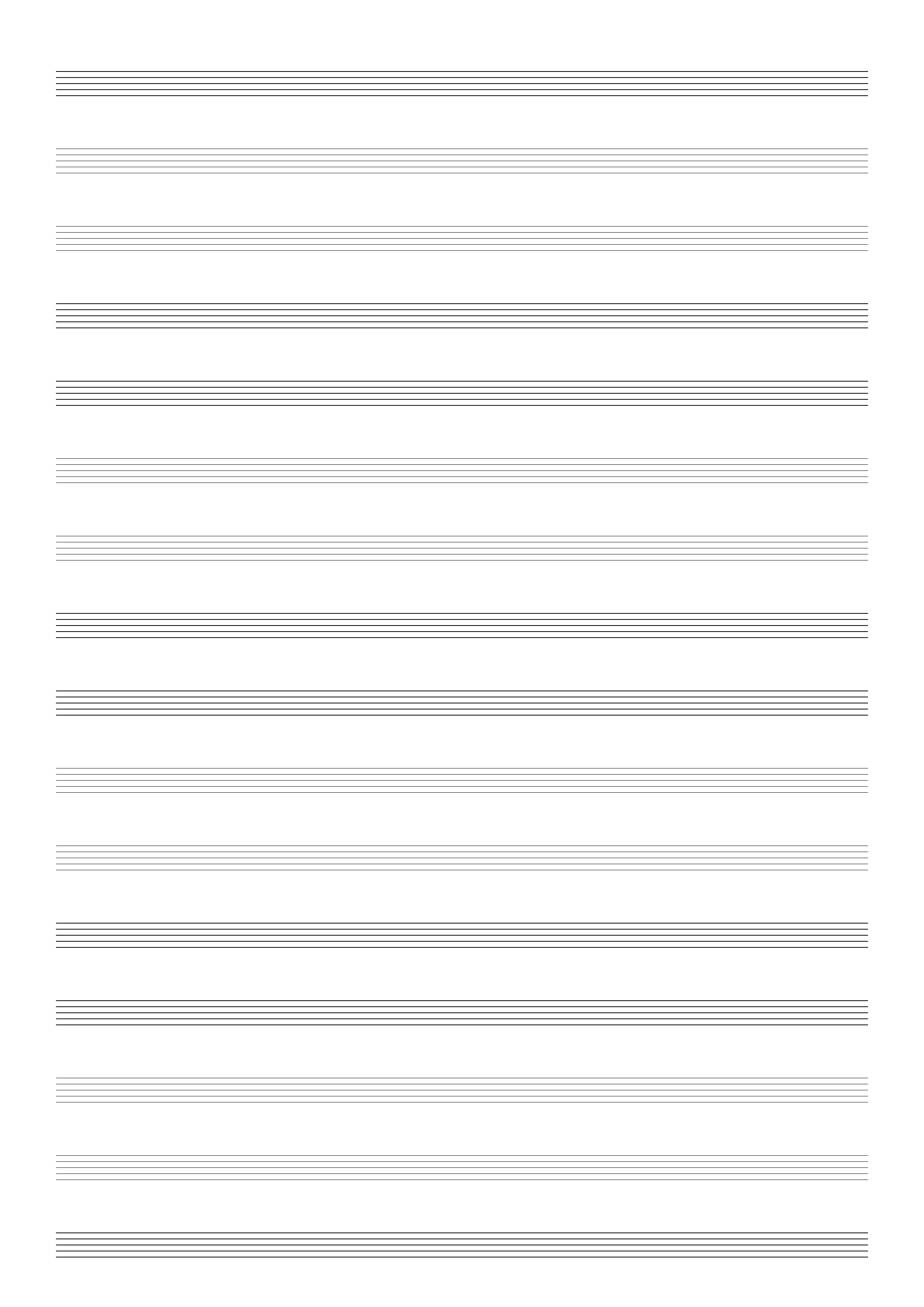 Blank Grand Staff Paper - With and Without Barlines - Print as