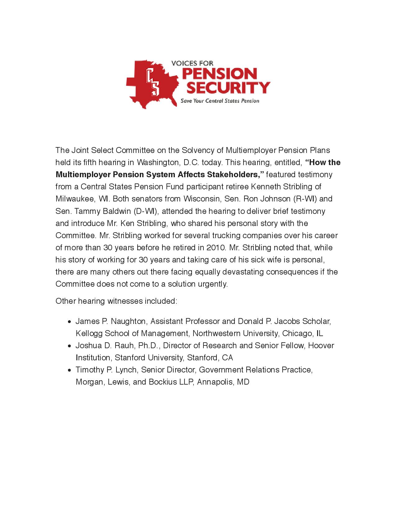 Recap of the July 25 Joint Select Committee Hearing