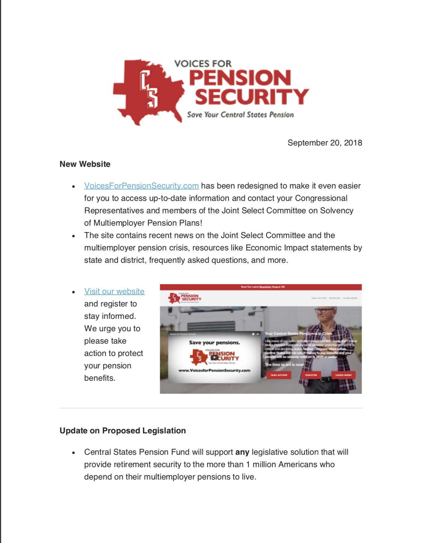 September Participant Update Newsletter