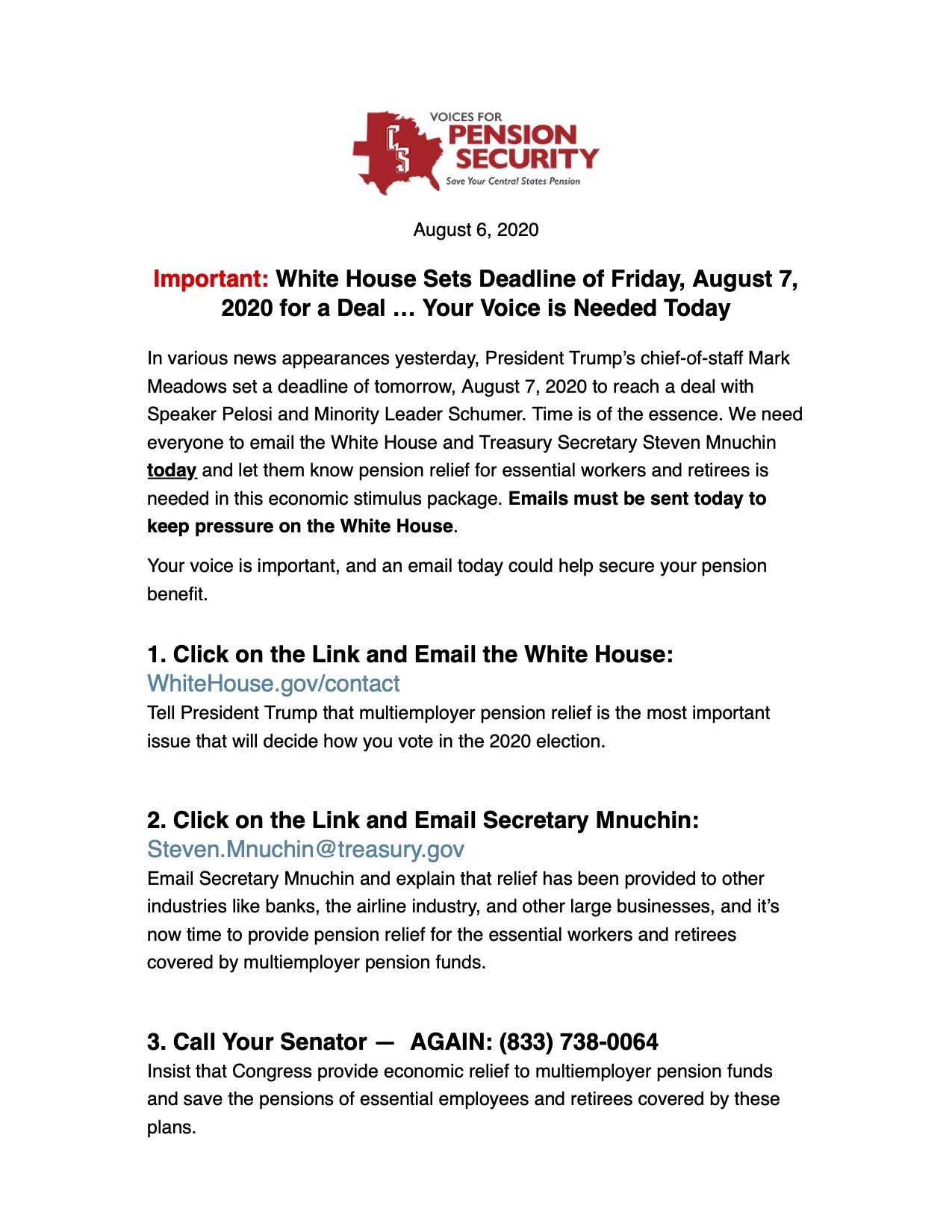 August 2020 Participant Update Newsletter #2