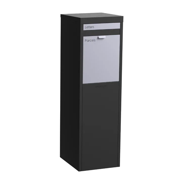 Nest Parcel Letterbox Charcoal - silver 1.webp