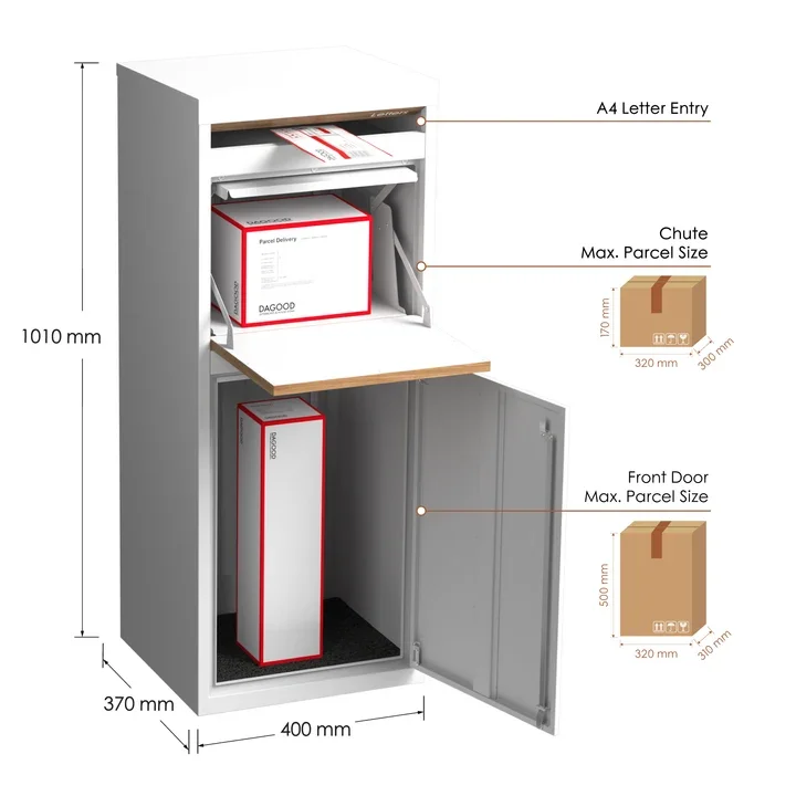 Parker Parcel Letterbox White autumn 2.webp