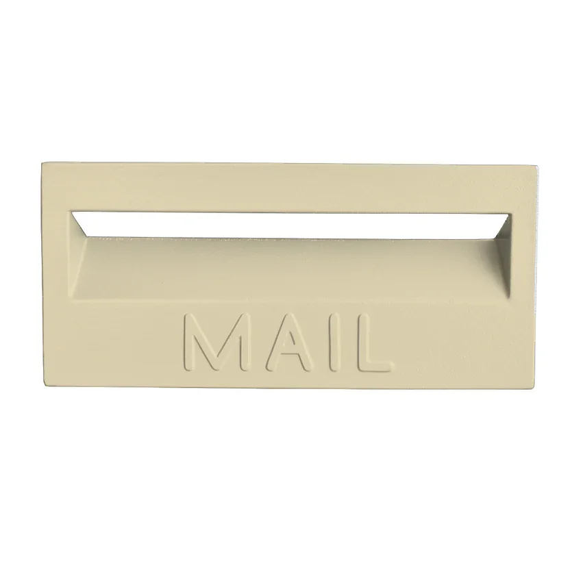Cast Aluminium Plates - LandScape - Front slot - Classic Cream.webp