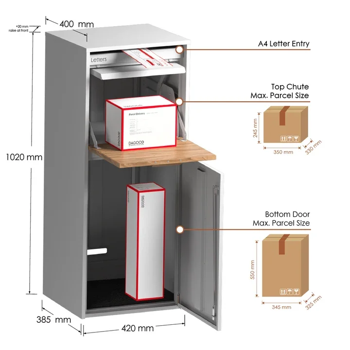 Aventi Parcel Letterbox White img 4.webp