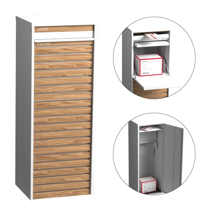 Clasti Parcel Letterbox White - autumn 1.webp