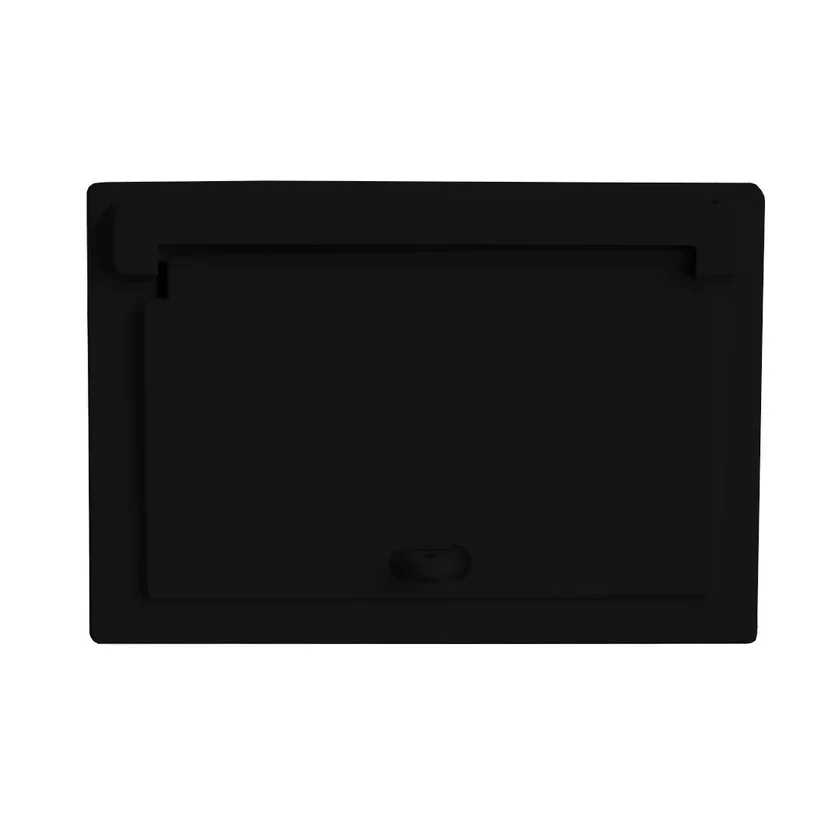 Cast Aluminium Plates - Portairt - Rear Door - Black Satin.webp