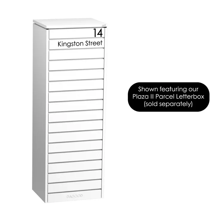 Plaza II Parcel Letterbox White -4.webp