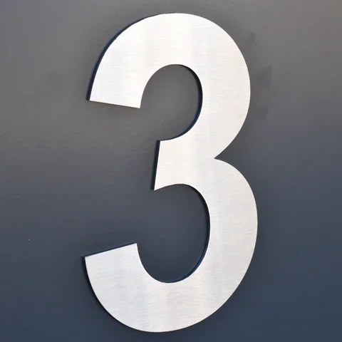 Stainless Steel number in 150mm height.