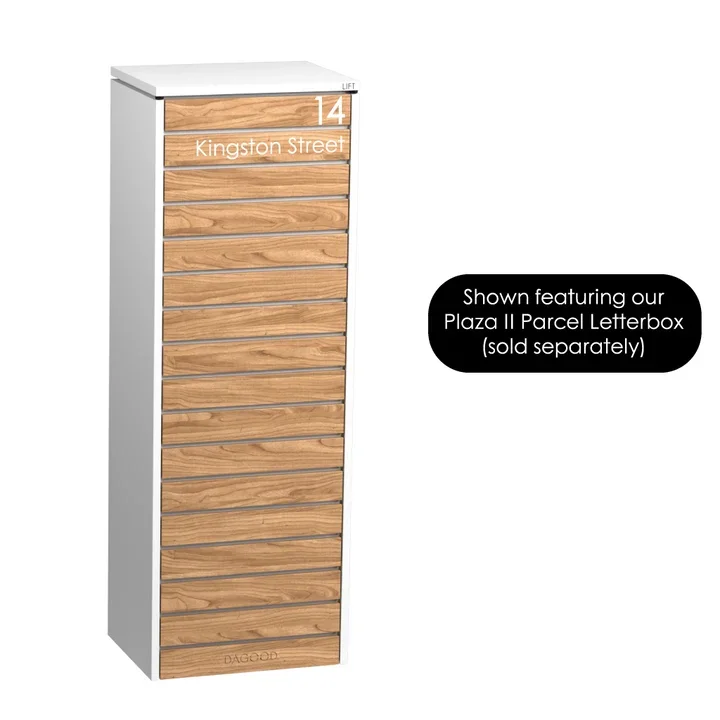 Plaza II Parcel Letterbox White - autumn 5.webp