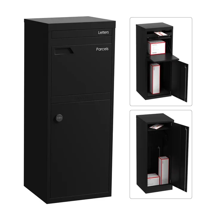 Parker Parcel Letterbox Black