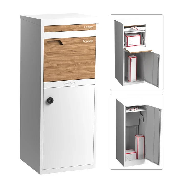 Parker Parcel Letterbox White - autumn 1.webp