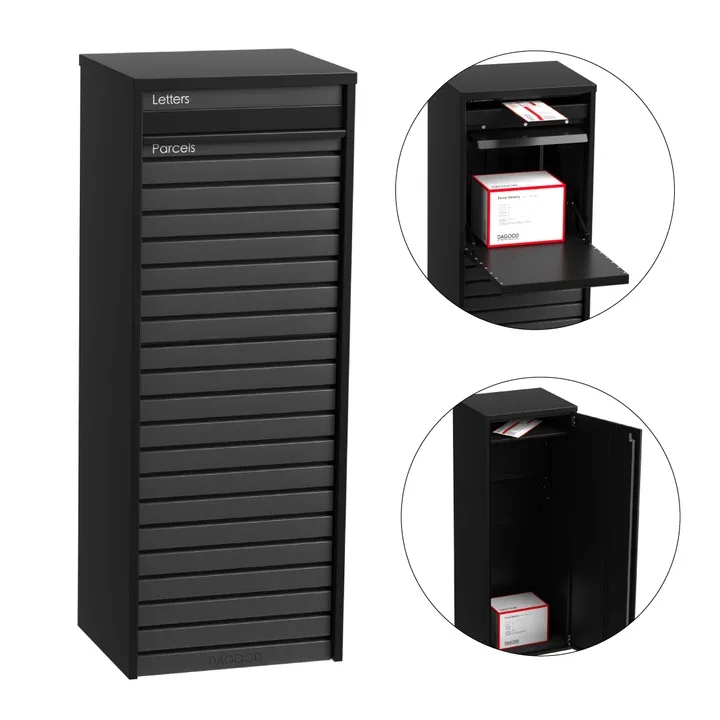 Clasti Parcel Letterbox Black Charcoal.webp