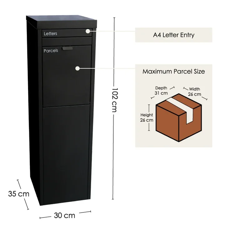 Nest Parcel Letterbox Black 8.webp