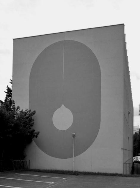 OPH Vitry-sur-Seine , 1973, peinture murale, Carsaf Architecte, Vitry-sur-Seine