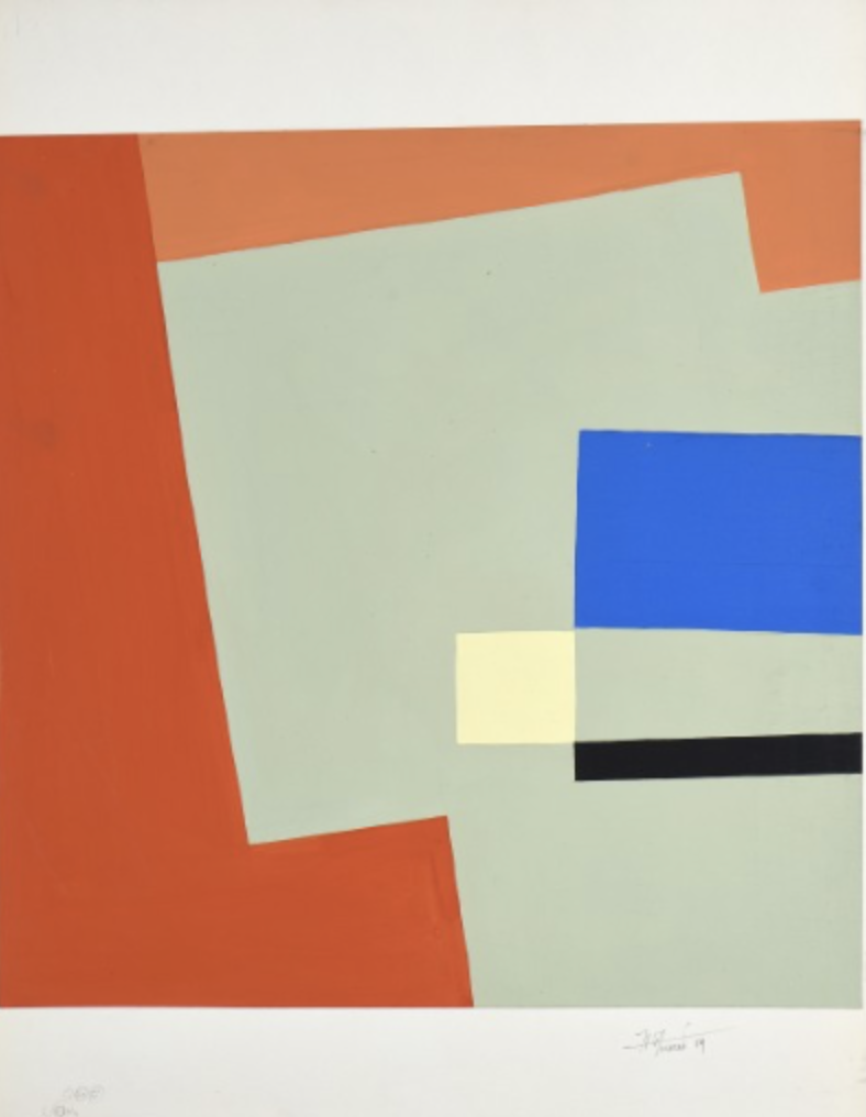 Sans titre , 1979, acrylique sur papier, collection particulière, © Luc Paris