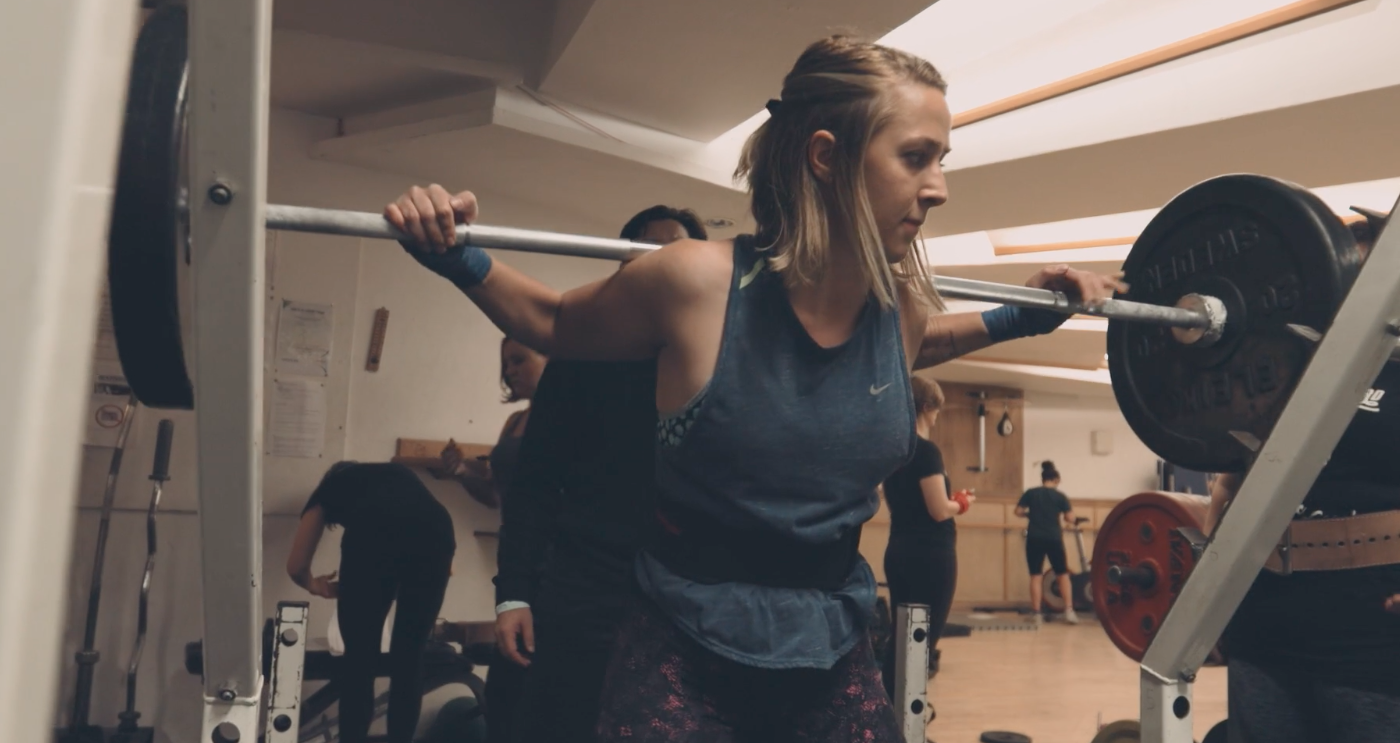 woman lifting weights