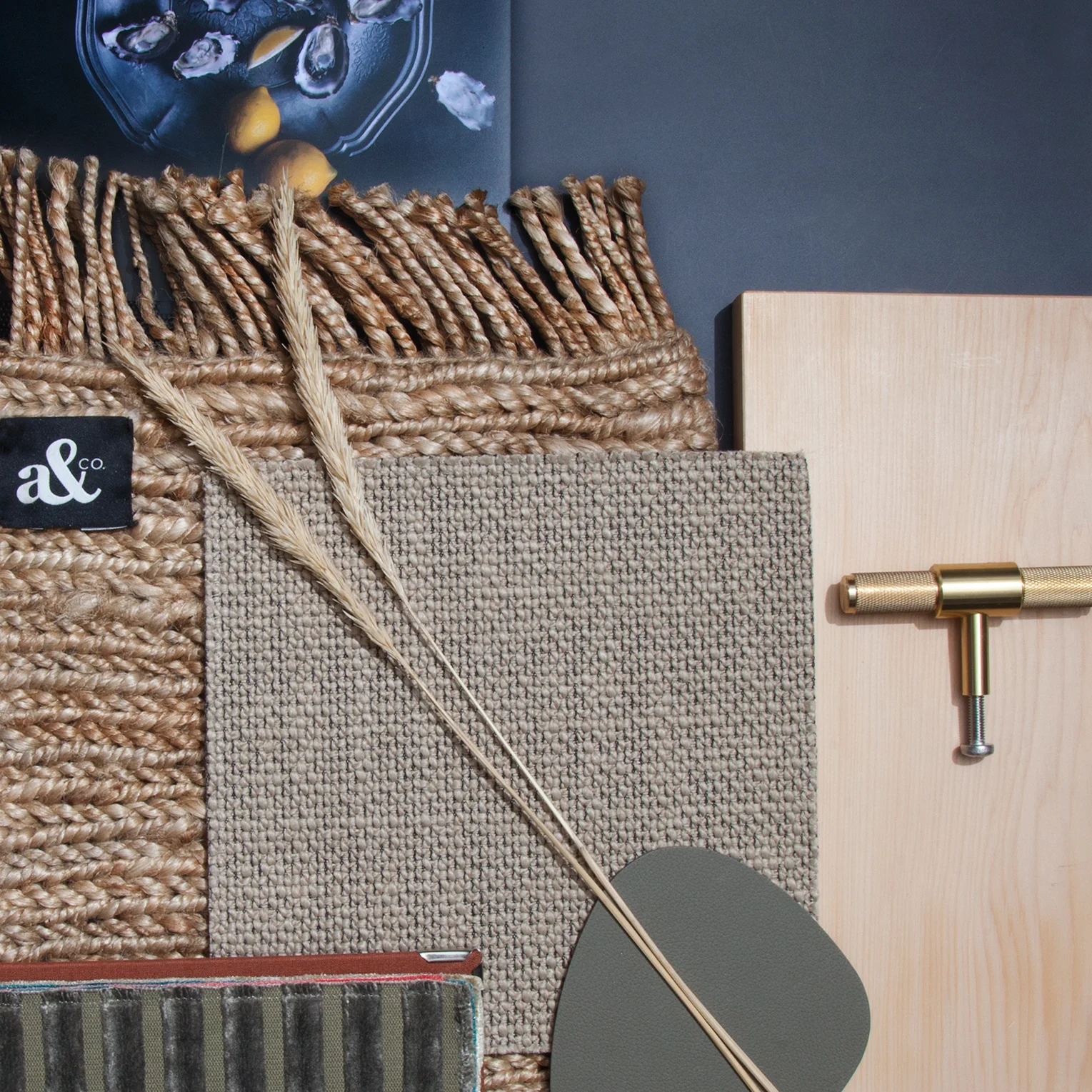 Celery Top Pine teamed with deep blue colours and lots of natural textures creates a modern take on Coastal Style.