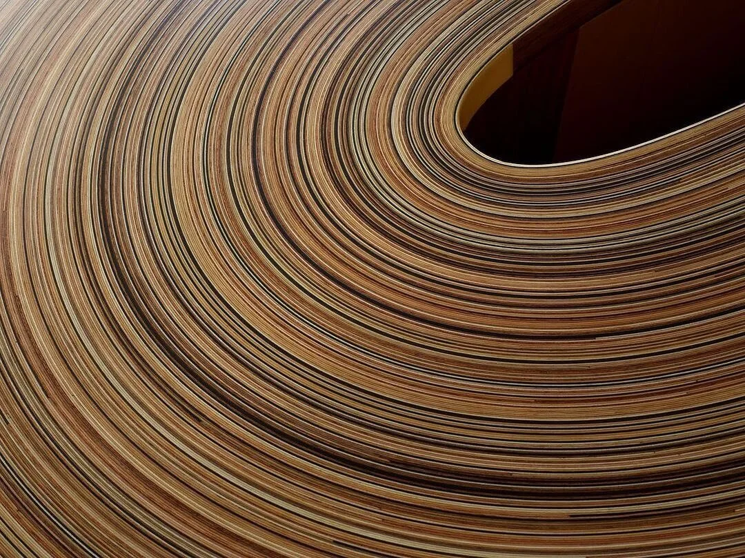 CIRCULAR DESIGN: ReCoil reconstitutes 3.5 km of reclaimed Hydrowood veneers into a spectacular table top displaying the full spectrum of Tasmanian timbers.&nbsp; 
&nbsp;
Extended showing until 27 October
6-7 Motcomb Street, Belgravia, London SW1X 8JU