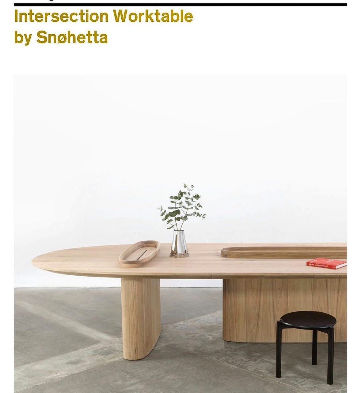 @authentic_design_alliance And what about his beauty? @jongoulder for @snohetta crested this handcrafted masterpiece for a Bondi Beach office space - INTERSECTION WORKTABLE also long-listed for @dezeenawards_ 2022
.

Handmade in Sn&oslash;hetta's Ade