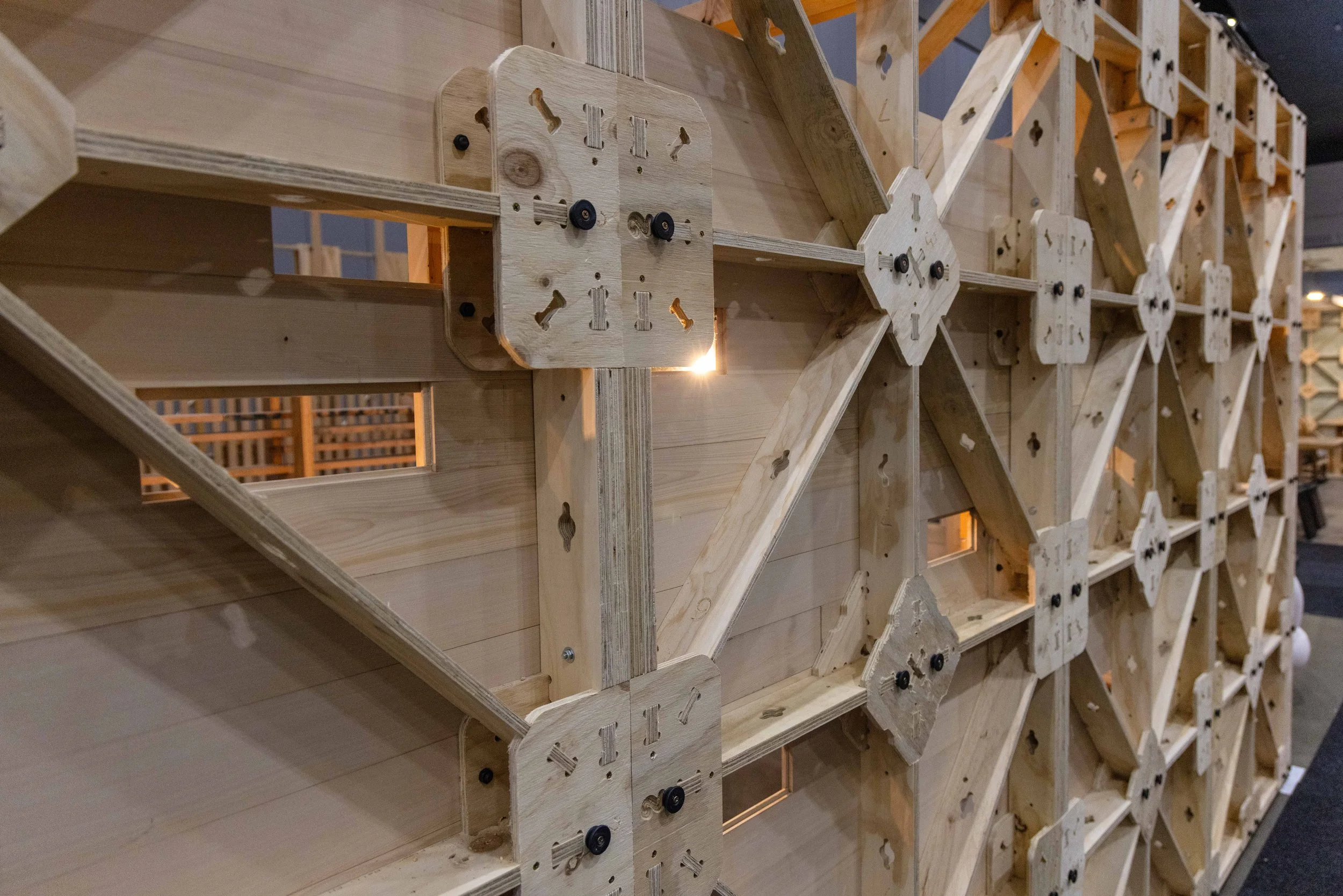 XFRAME structural system supporting Pavilion 2 at the Green Design Show in Melbourne