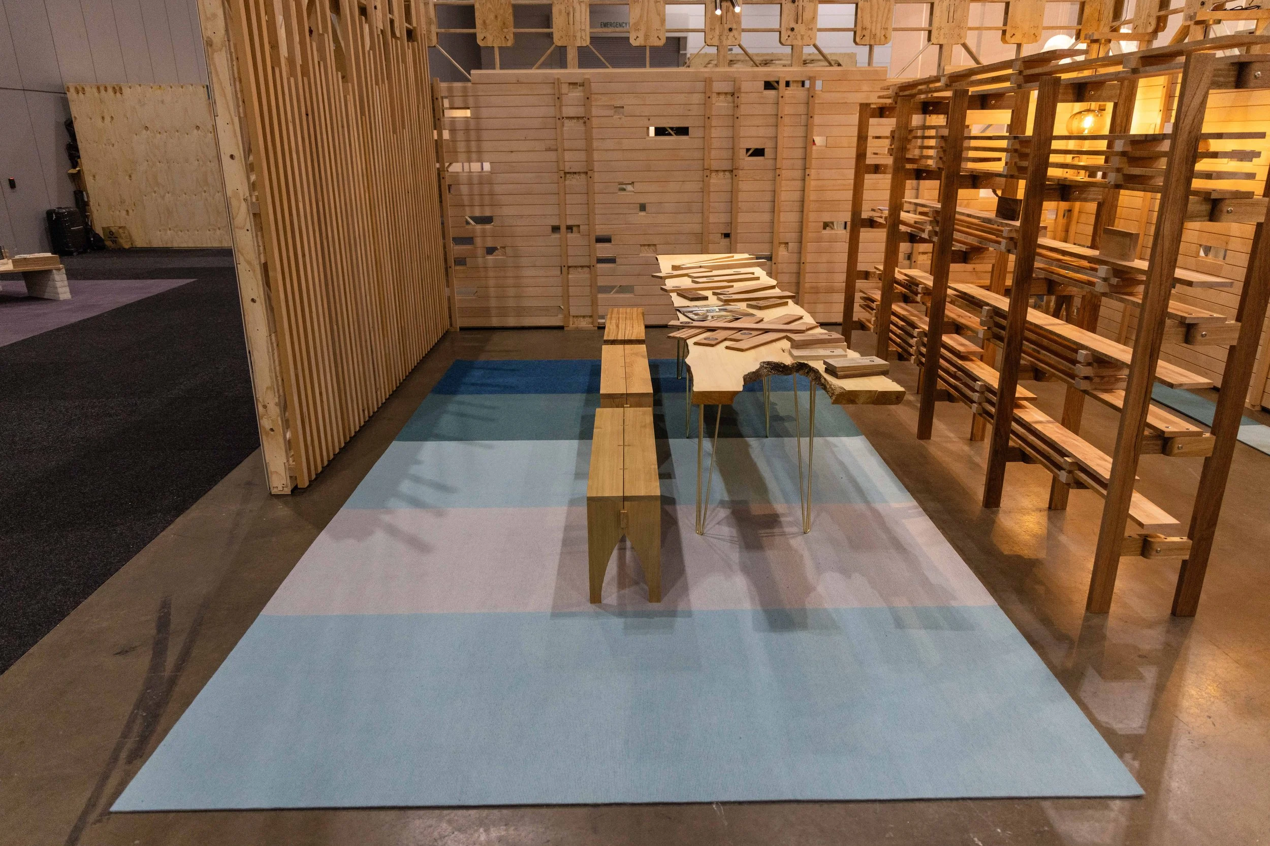 A rug by Gibbon Architectural on display at the Green Design Show in Melbourne