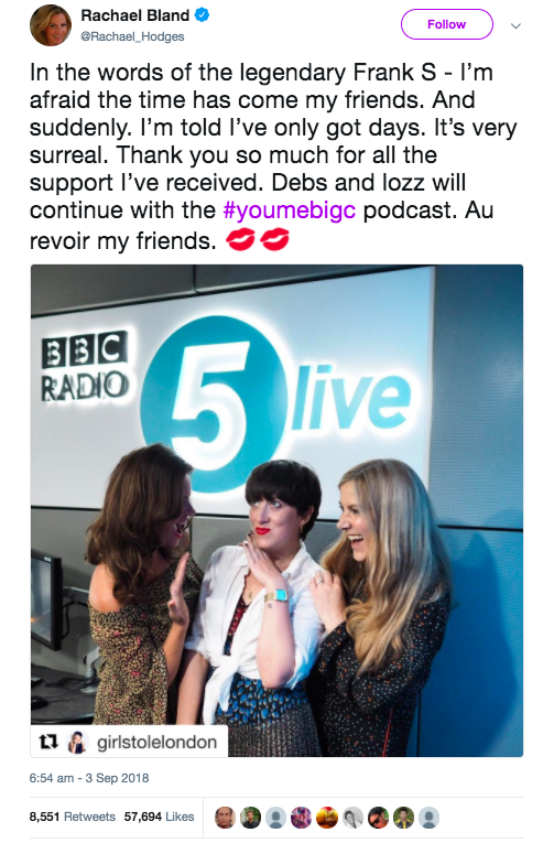 Rachael Bland’s Final Tweet