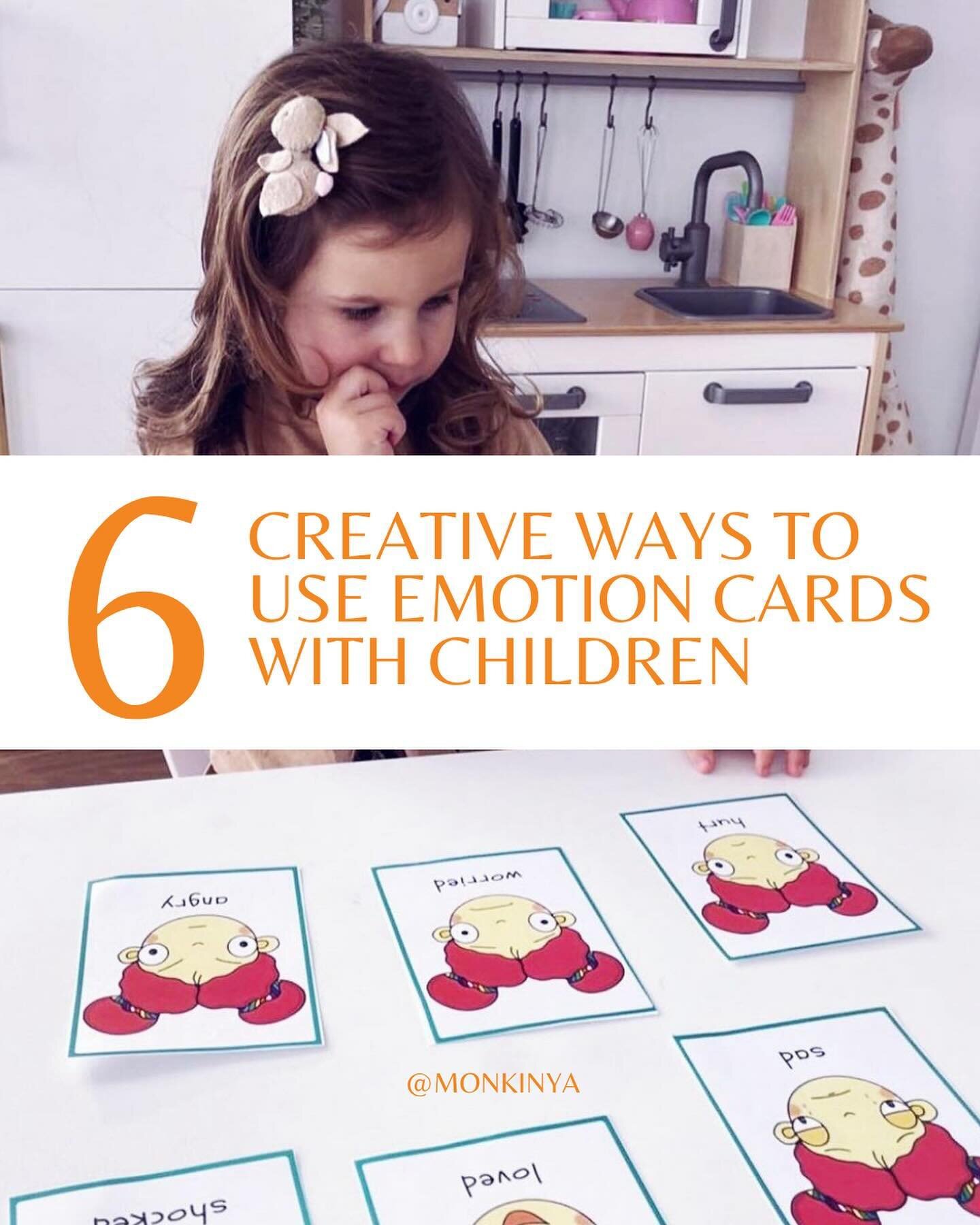To help children understand and name their emotions, we highly encourage using emotion cards. We have two sets of cards available for instant download. (DM 💌us for the link) You can also choose to create your cards by using photos of your children s